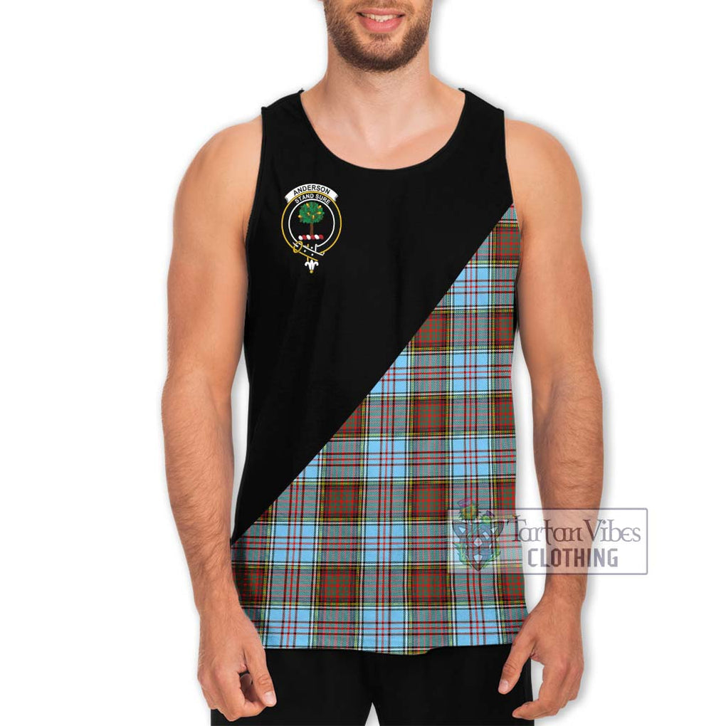 Anderson Ancient Tartan Men's Tank Top with Family Crest and Military Logo Style Men - Tartanvibesclothing Shop