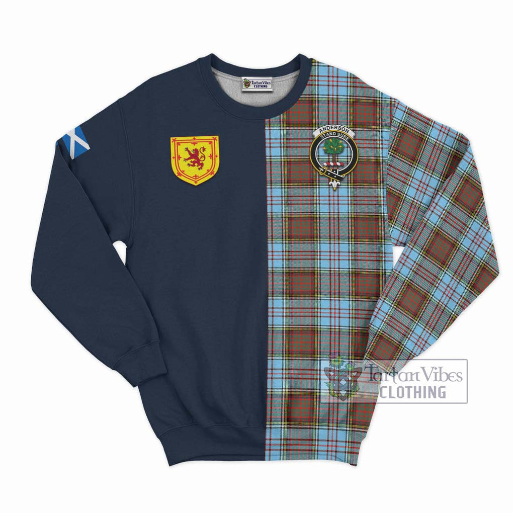 Tartan Vibes Clothing Anderson Ancient Tartan Sweatshirt with Scottish Lion Royal Arm Half Style