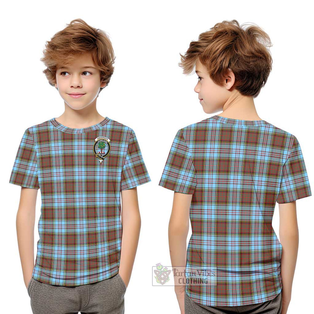 Anderson Ancient Tartan Kid T-Shirt with Family Crest Youth XL Size14 - Tartanvibesclothing Shop