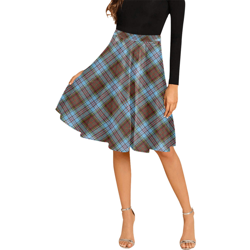 Anderson Ancient Tartan Melete Pleated Midi Skirt Female - Tartanvibesclothing