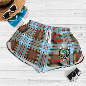 Anderson Ancient Tartan Womens Shorts with Family Crest