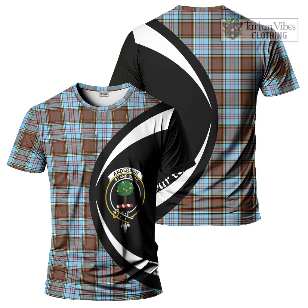 Tartan Vibes Clothing Anderson Ancient Tartan T-Shirt with Family Crest Circle Style