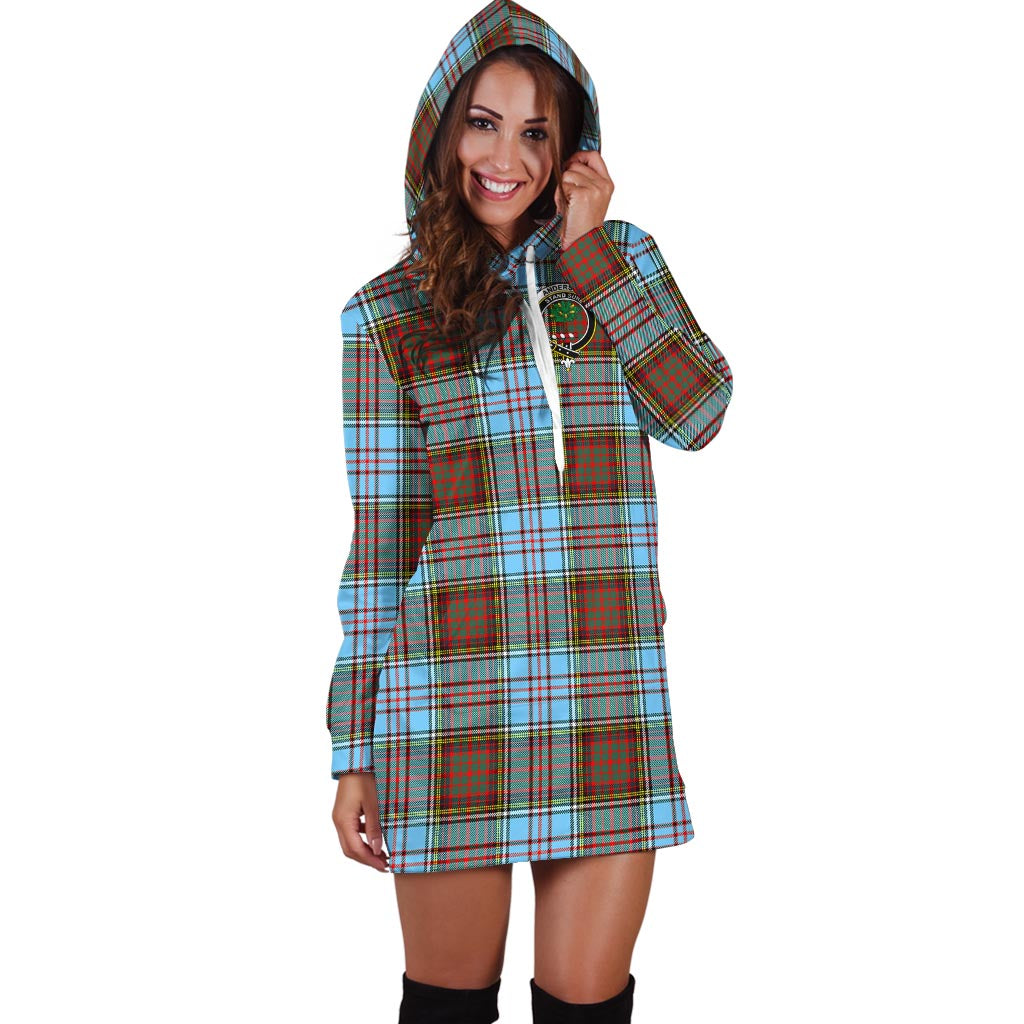 Anderson Ancient Tartan Hoodie Dress with Family Crest - Tartan Vibes Clothing