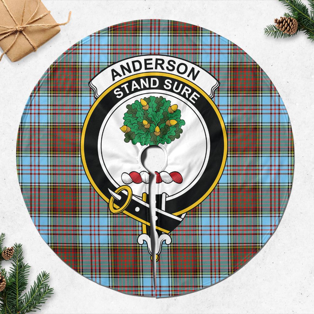 Anderson Ancient Tartan Christmas Tree Skirt with Family Crest - Tartanvibesclothing