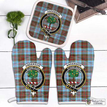 Anderson Ancient Tartan Combo Oven Mitt & Pot-Holder with Family Crest