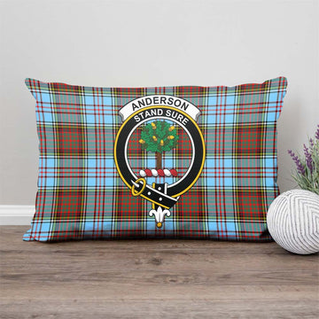 Anderson Ancient Tartan Pillow Cover with Family Crest