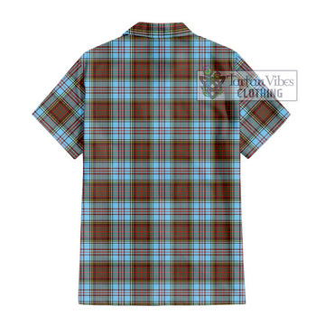 Anderson Ancient Tartan Short Sleeve Button Shirt with Family Crest DNA In Me Style