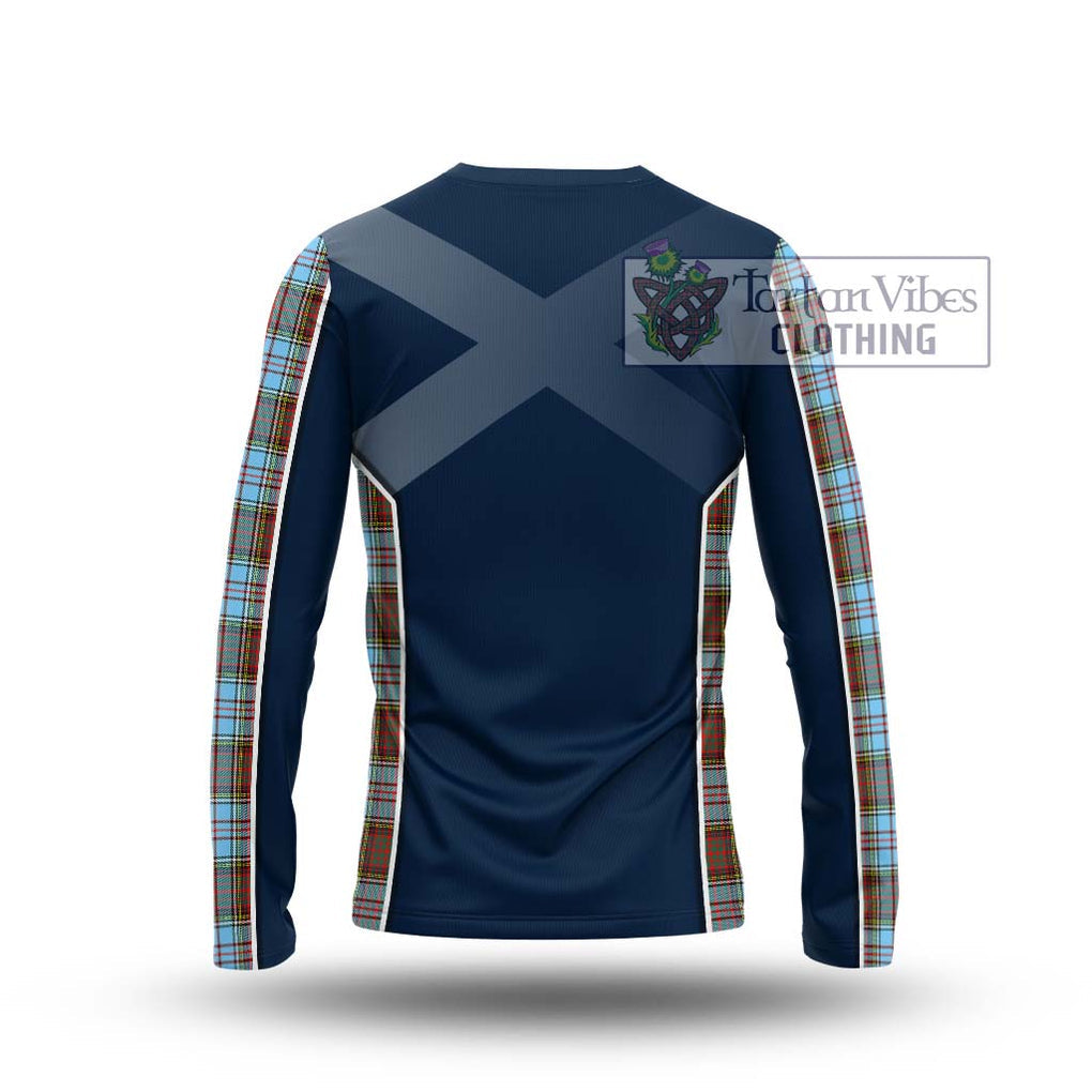 Anderson Ancient Tartan Long Sleeve T-Shirt with Family Crest and Lion Rampant Vibes Sport Style - Tartan Vibes Clothing