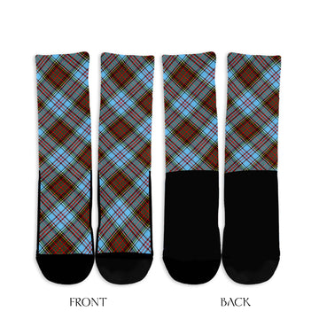 Anderson Ancient Tartan Crew Socks Cross Tartan Style