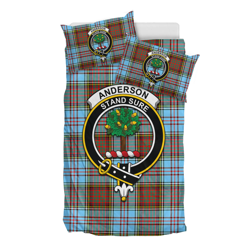 Anderson Ancient Tartan Bedding Set with Family Crest - Tartan Vibes Clothing