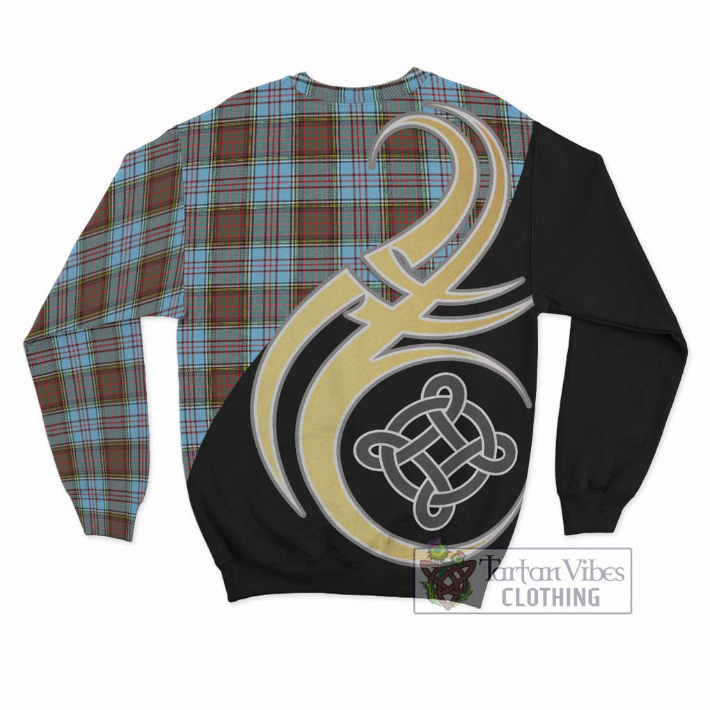 Anderson Ancient Tartan Sweatshirt with Family Crest and Celtic Symbol Style - Tartan Vibes Clothing