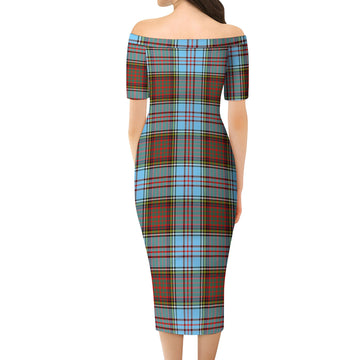 Anderson Ancient Tartan Off Shoulder Lady Dress