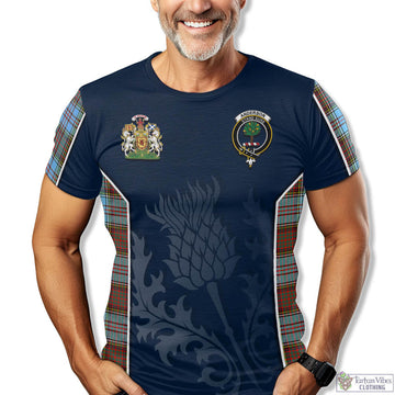 Anderson Ancient Tartan T-Shirt with Family Crest and Scottish Thistle Vibes Sport Style