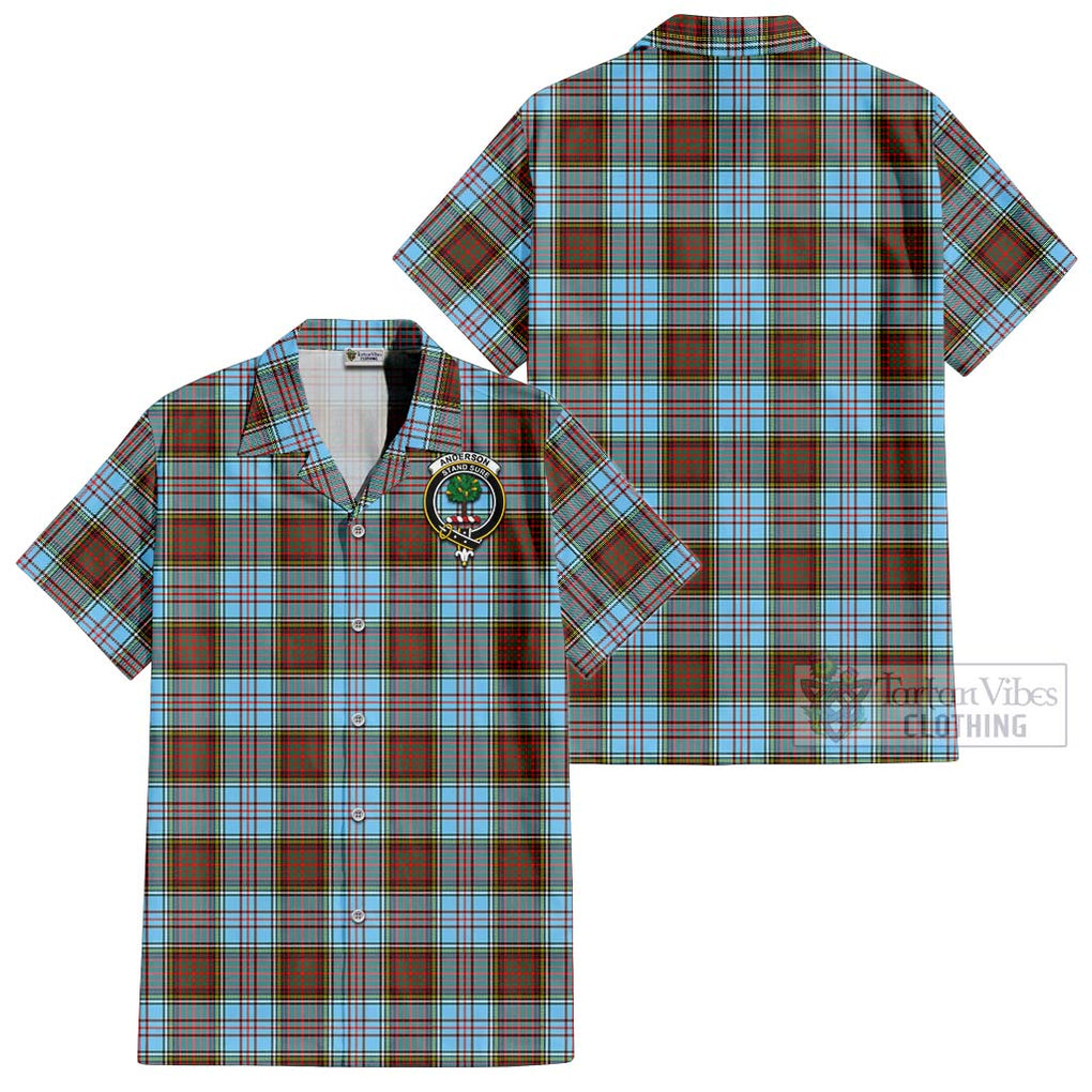 Anderson Ancient Tartan Cotton Hawaiian Shirt with Family Crest Kid - Tartan Vibes Clothing