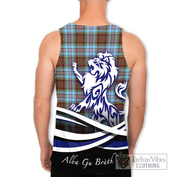 Anderson Ancient Tartan Men's Tank Top with Alba Gu Brath Regal Lion Emblem