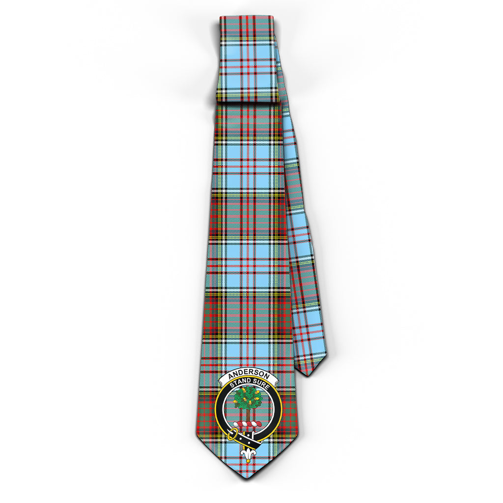 Anderson Ancient Tartan Classic Necktie with Family Crest - Tartanvibesclothing