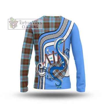 Anderson Ancient Tartan Long Sleeve T-Shirt with Epic Bagpipe Style