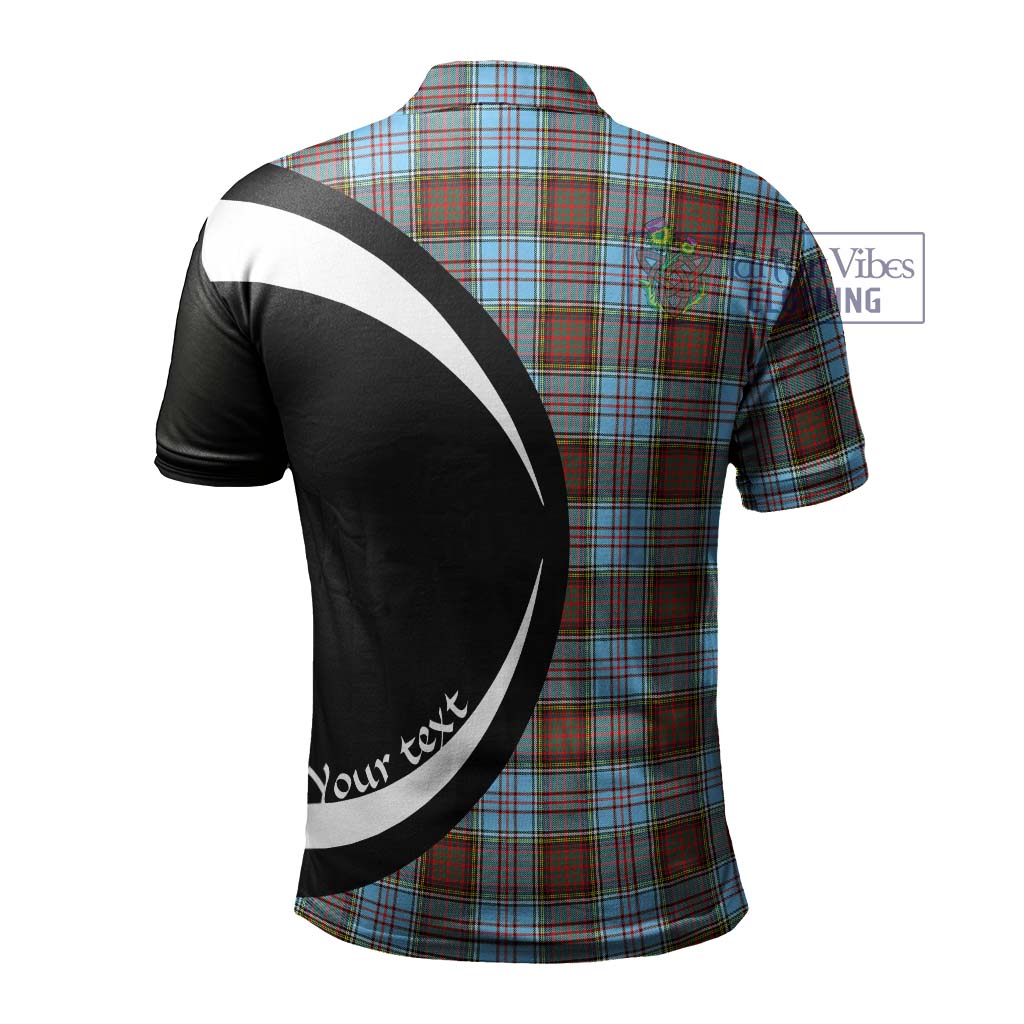 Anderson Ancient Tartan Men's Polo Shirt with Family Crest Circle Style - Tartan Vibes Clothing