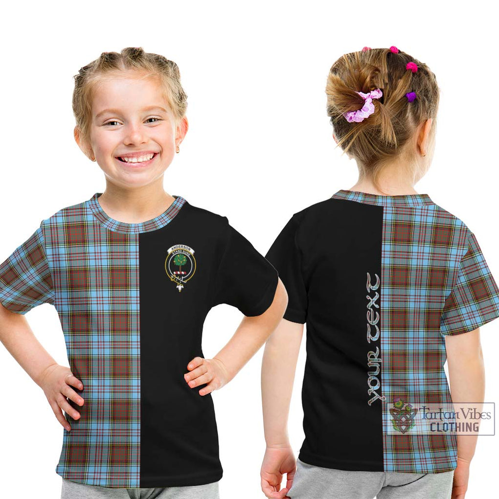 Anderson Ancient Tartan Kid T-Shirt with Family Crest and Half Of Me Style - Tartanvibesclothing Shop