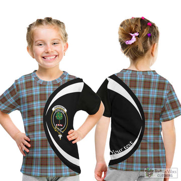 Anderson Ancient Tartan Kid T-Shirt with Family Crest Circle Style