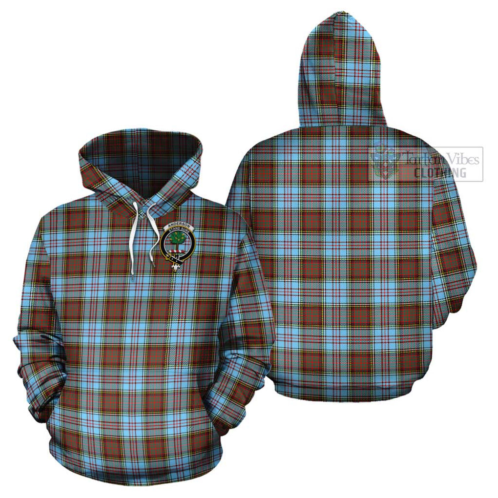 Anderson Ancient Tartan Cotton Hoodie with Family Crest Pullover Hoodie - Tartan Vibes Clothing