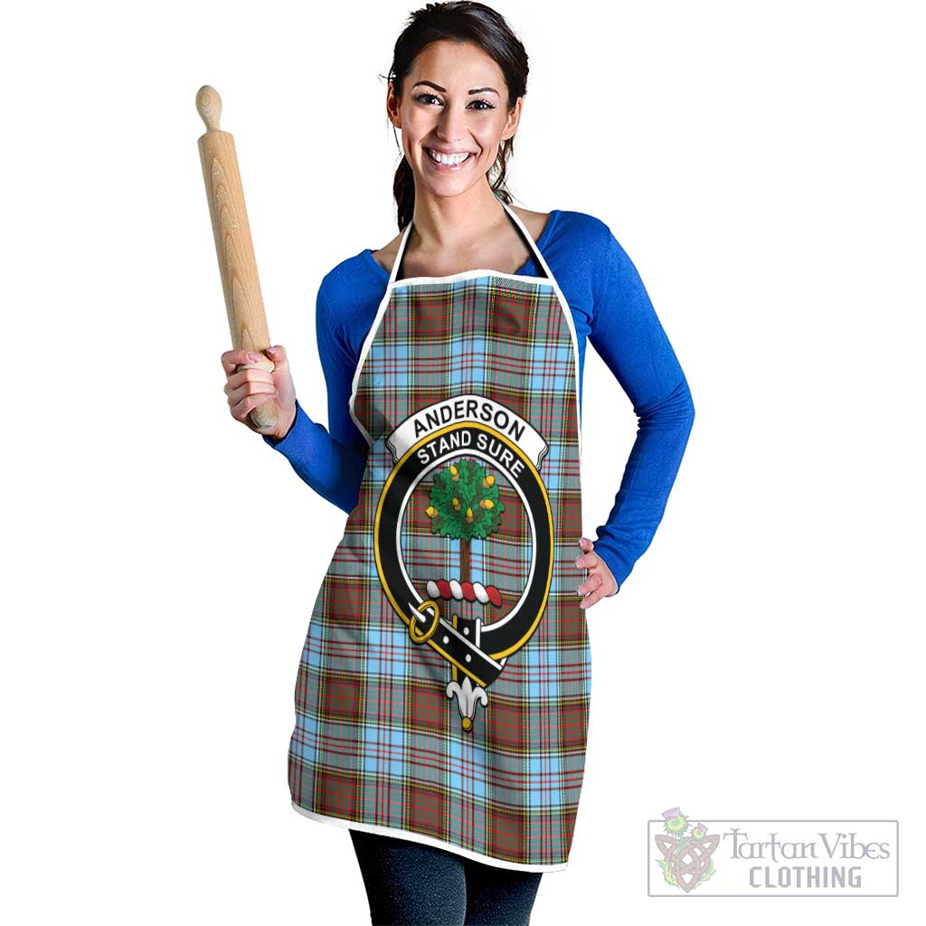 Anderson Ancient Tartan Apron with Family Crest White - Tartan Vibes Clothing