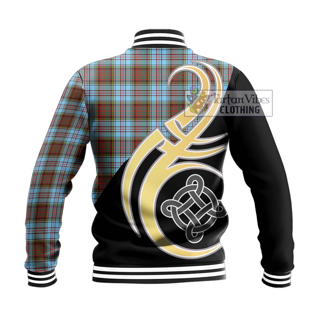 Anderson Ancient Tartan Baseball Jacket with Family Crest and Celtic Symbol Style - Tartan Vibes Clothing