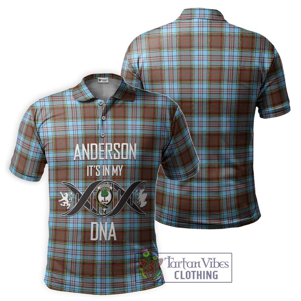 Anderson Ancient Tartan Polo Shirt with Family Crest DNA In Me Style - Tartanvibesclothing Shop