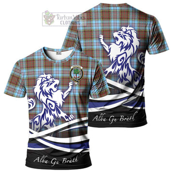 Anderson Ancient Tartan Cotton T-shirt with Alba Gu Brath Regal Lion Emblem