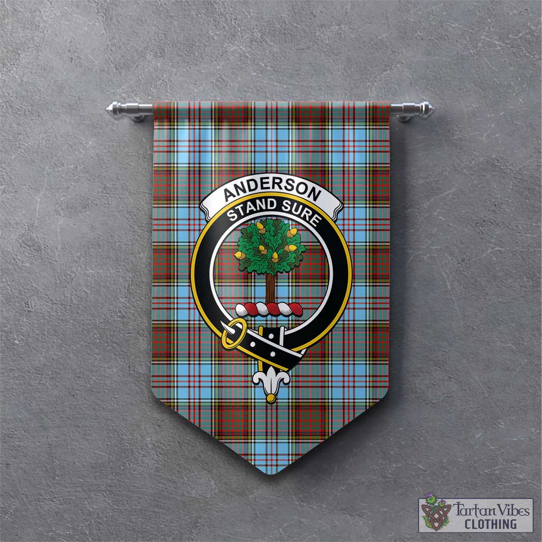 Tartan Vibes Clothing Anderson Ancient Tartan Gonfalon, Tartan Banner with Family Crest