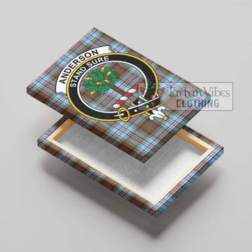 Anderson Ancient Tartan Canvas Print Wall Art with Family Crest