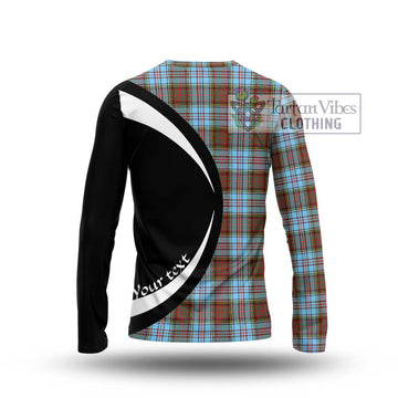 Anderson Ancient Tartan Long Sleeve T-Shirt with Family Crest Circle Style