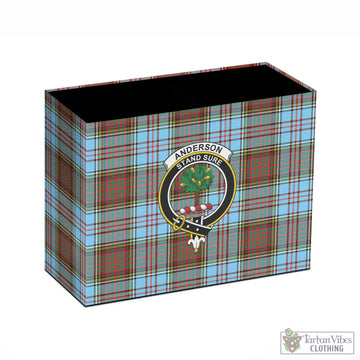 Anderson Ancient Tartan Pen Holder with Family Crest