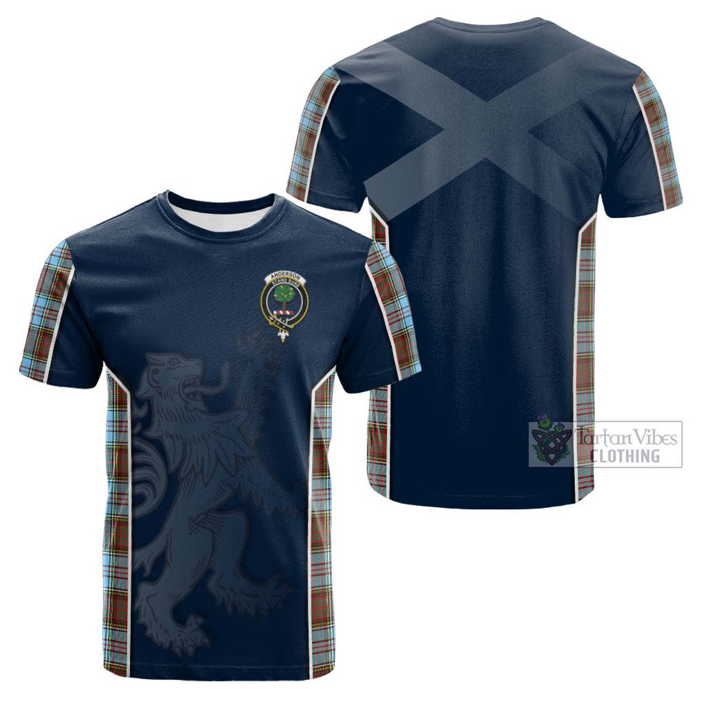 Tartan Vibes Clothing Anderson Ancient Tartan Cotton T-shirt with Family Crest and Lion Rampant Vibes Sport Style