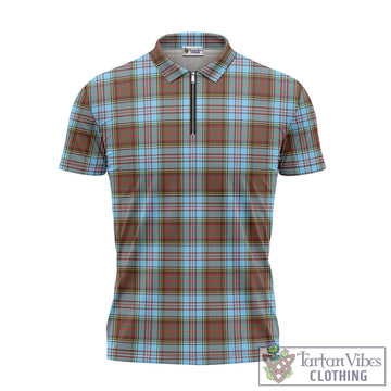 Anderson Ancient Tartan Zipper Polo Shirt