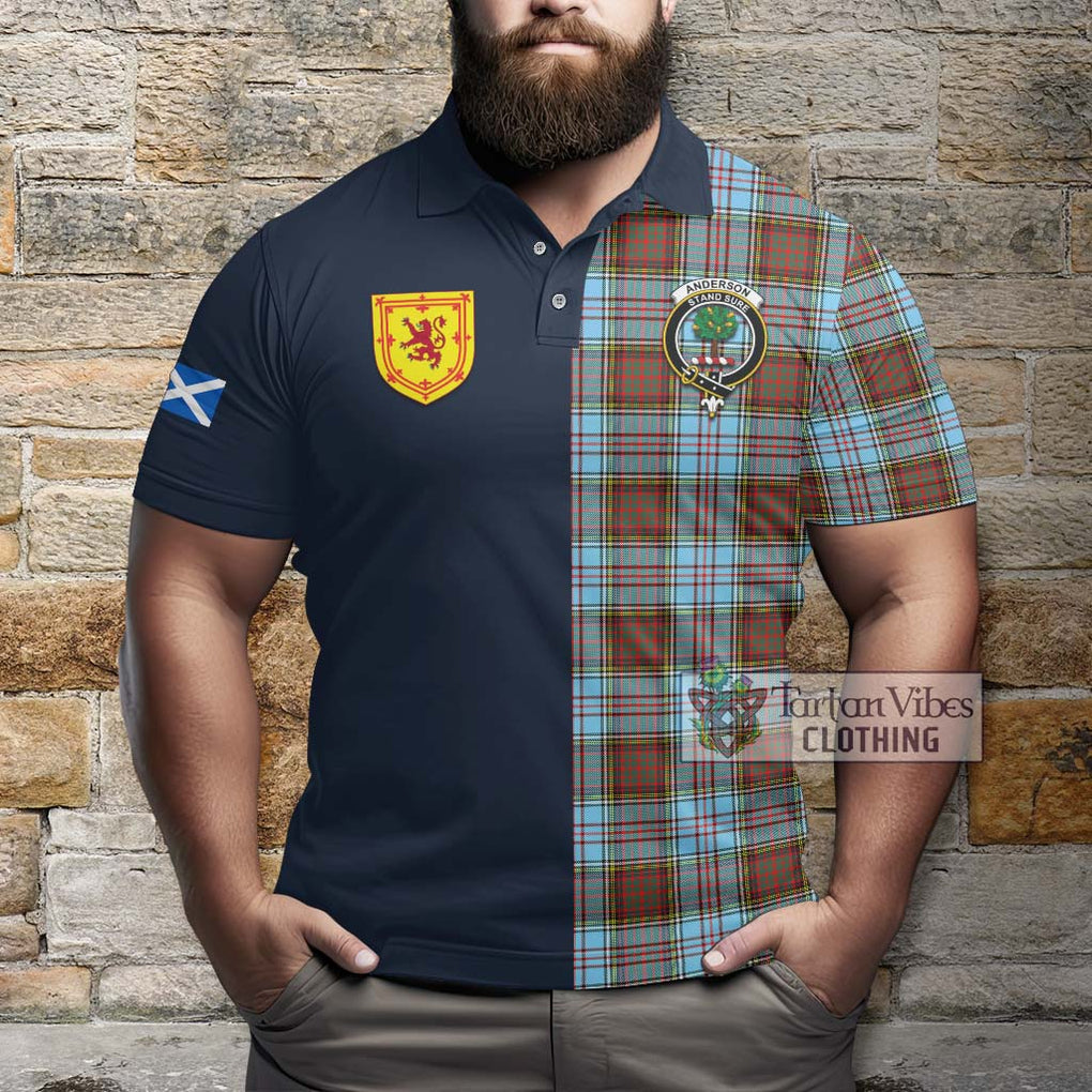 Tartan Vibes Clothing Anderson Ancient Tartan Polo Shirt with Scottish Lion Royal Arm Half Style