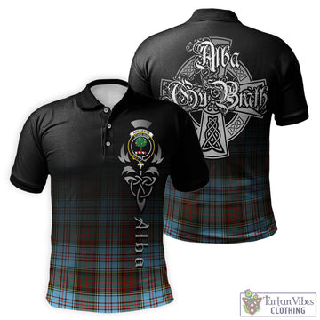 Anderson Ancient Tartan Polo Shirt Featuring Alba Gu Brath Family Crest Celtic Inspired