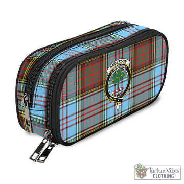 Anderson Ancient Tartan Pen and Pencil Case with Family Crest