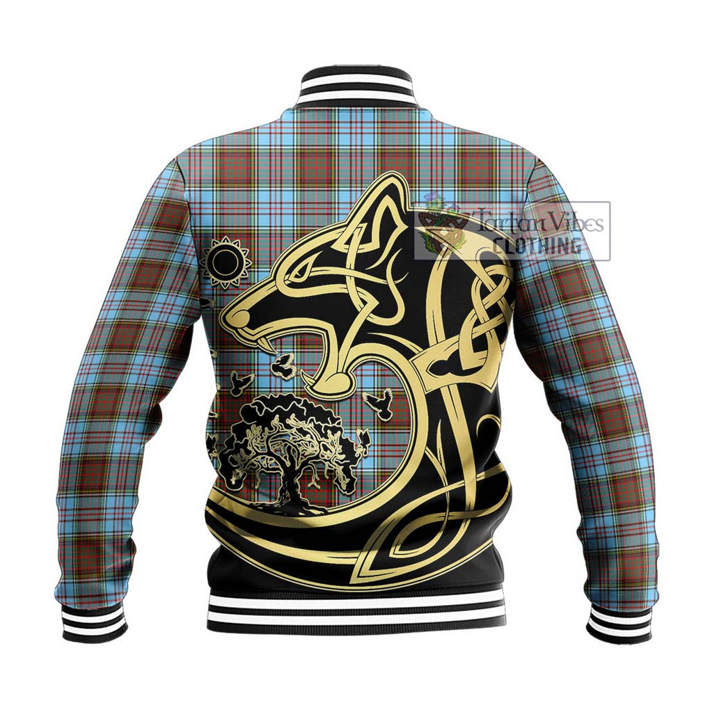 Anderson Ancient Tartan Baseball Jacket with Family Crest Celtic Wolf Style - Tartan Vibes Clothing