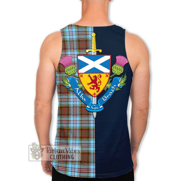 Anderson Ancient Tartan Men's Tank Top Alba with Scottish Lion Royal Arm Half Style