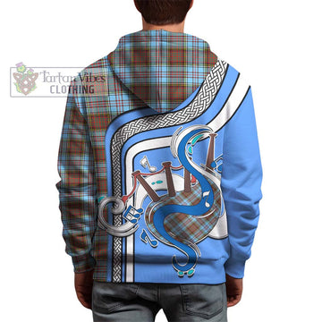 Anderson Ancient Tartan Hoodie with Epic Bagpipe Style