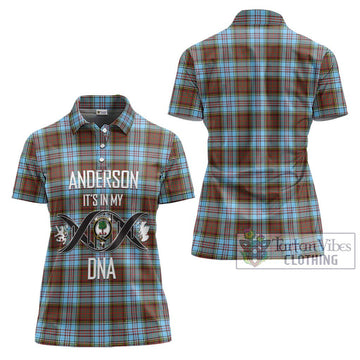 Anderson Ancient Tartan Women's Polo Shirt with Family Crest DNA In Me Style