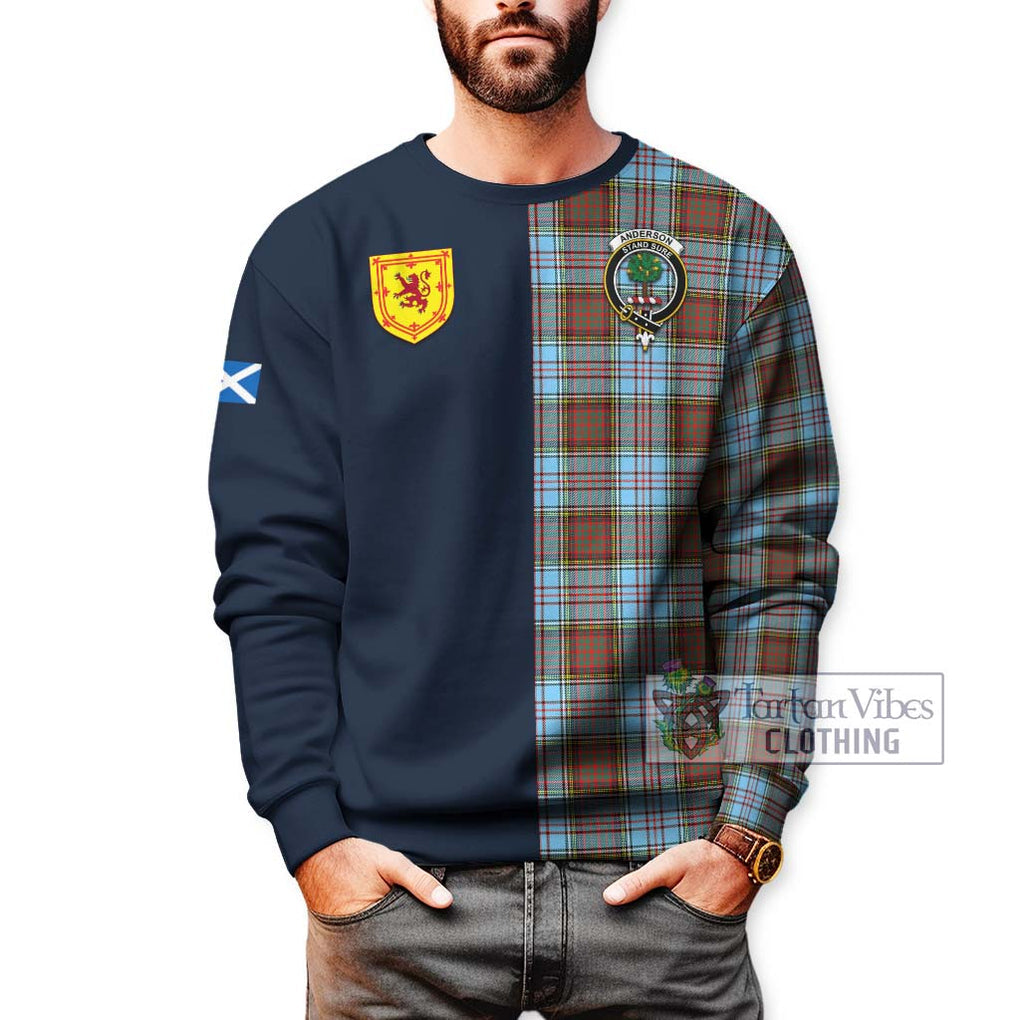 Tartan Vibes Clothing Anderson Ancient Tartan Sweatshirt with Scottish Lion Royal Arm Half Style