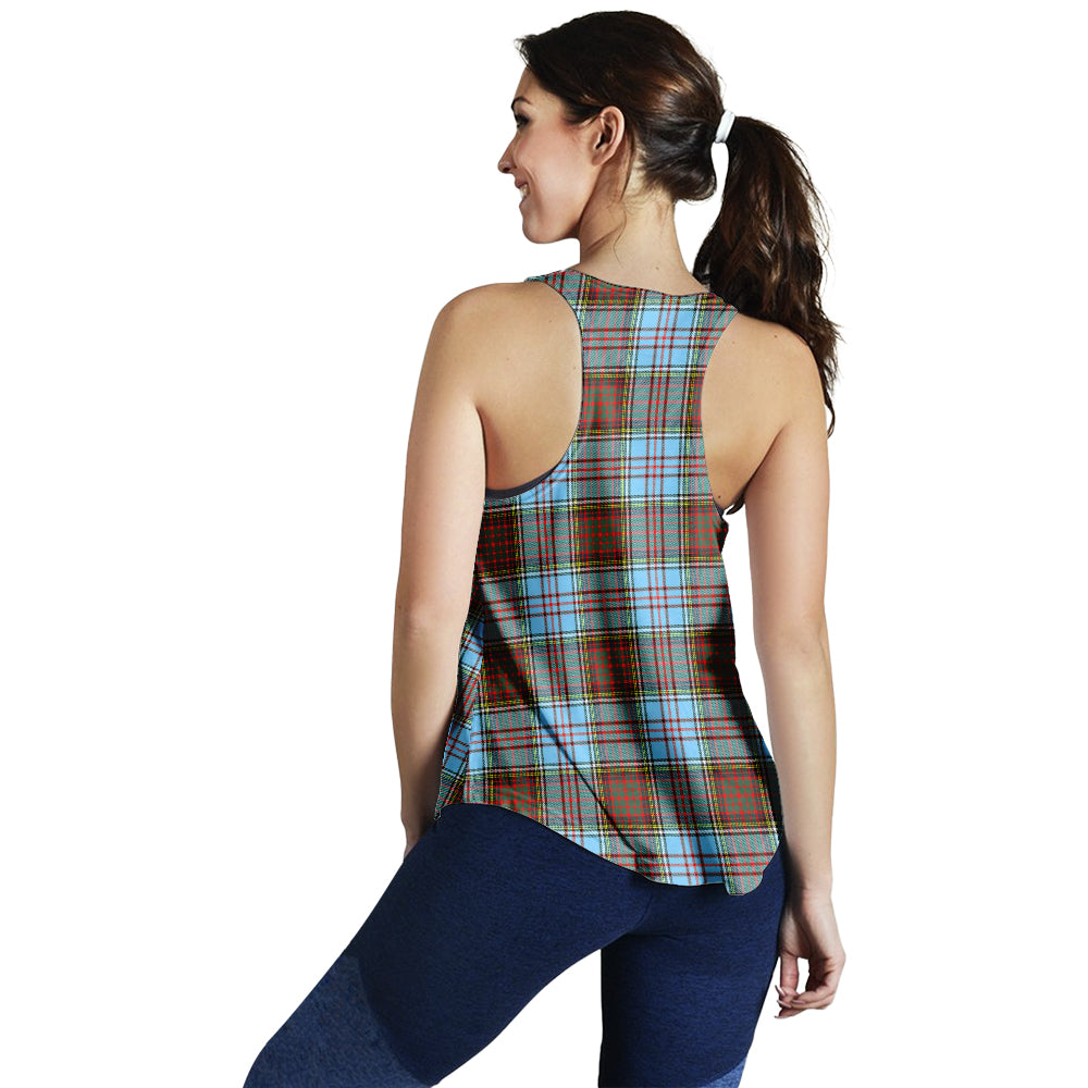 Anderson Ancient Tartan Women Racerback Tanks with Family Crest - Tartanvibesclothing