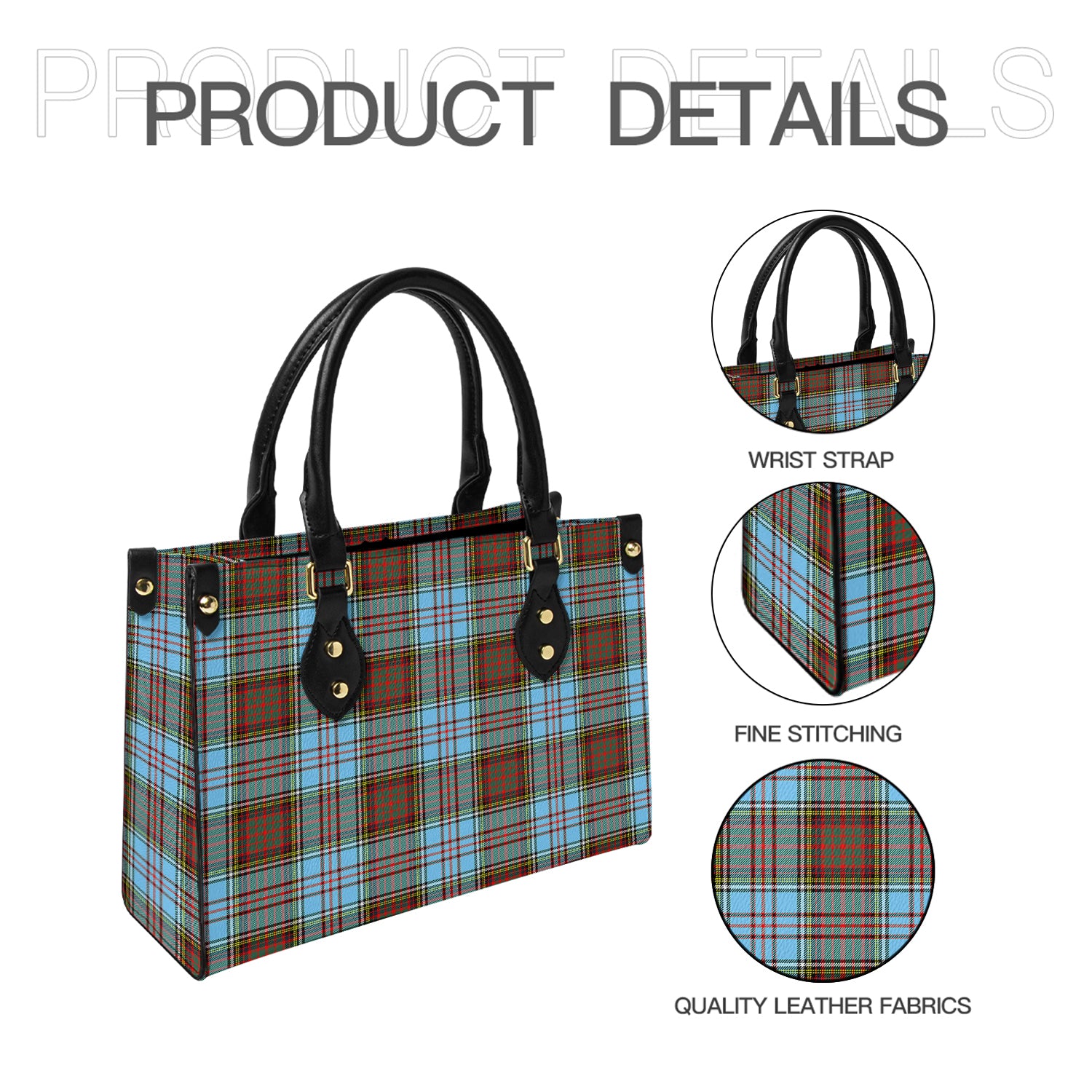 Anderson Ancient Tartan Leather Bag - Tartanvibesclothing