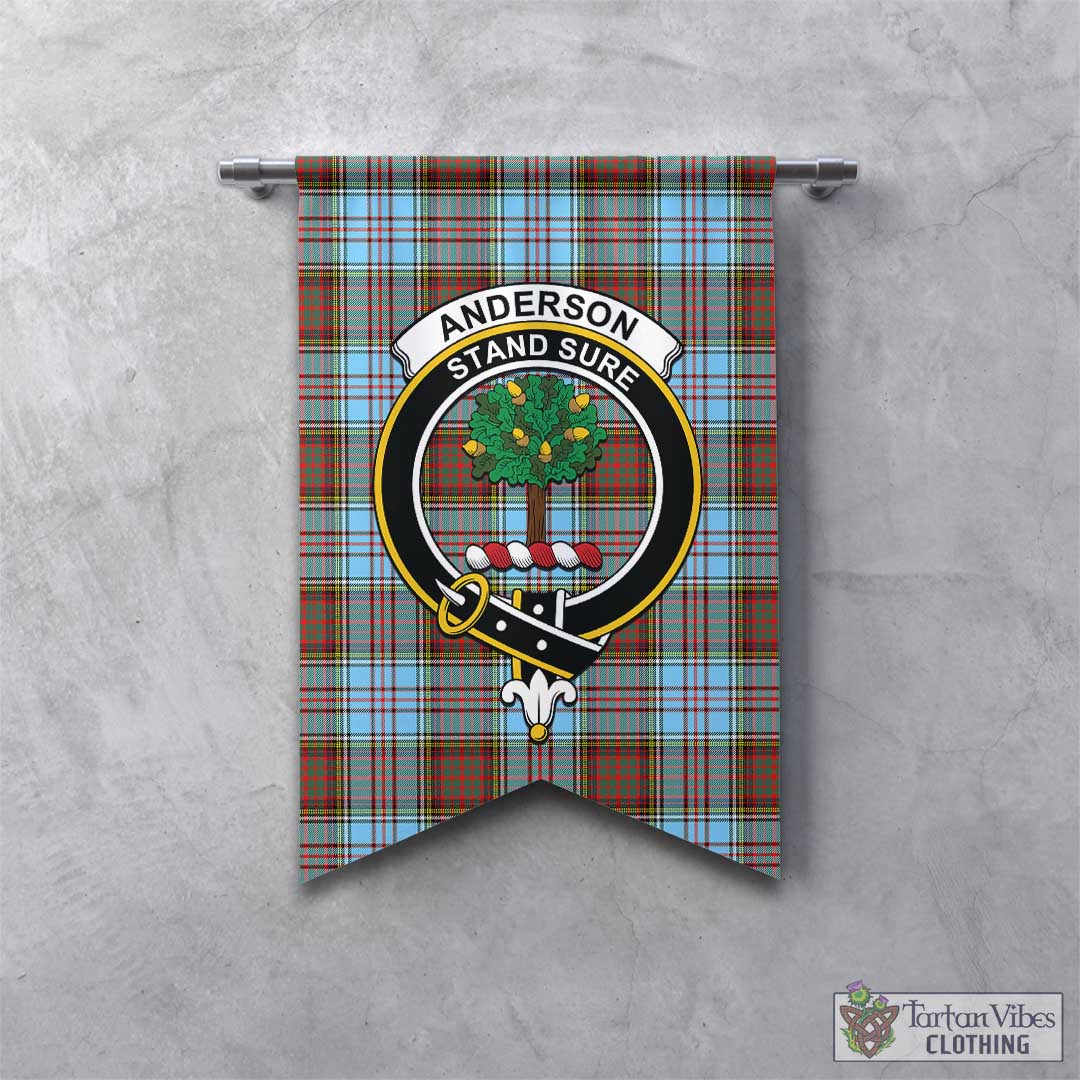 Tartan Vibes Clothing Anderson Ancient Tartan Gonfalon, Tartan Banner with Family Crest