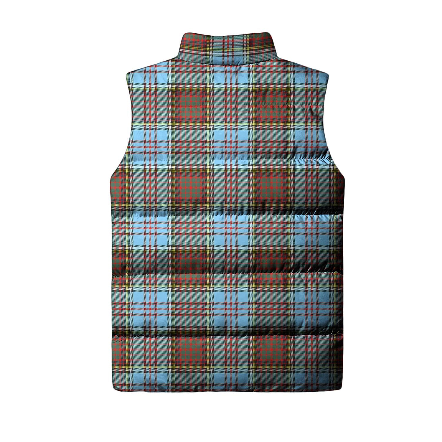 Anderson Ancient Tartan Sleeveless Puffer Jacket with Family Crest - Tartanvibesclothing