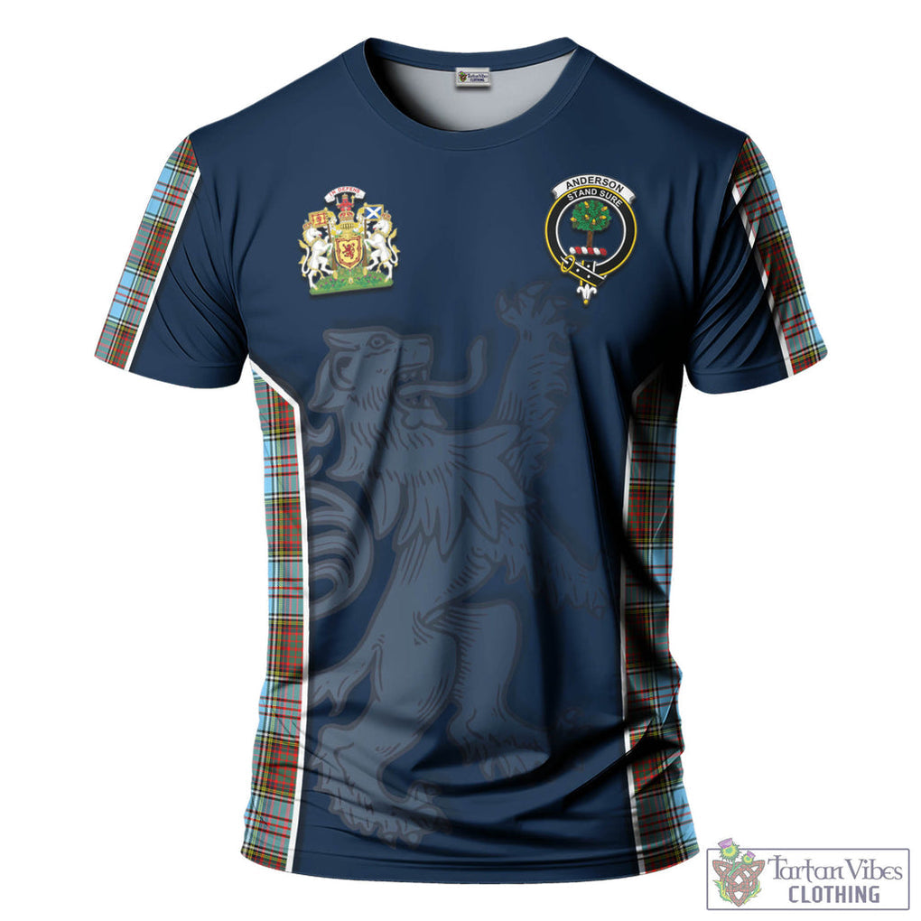 Tartan Vibes Clothing Anderson Ancient Tartan T-Shirt with Family Crest and Lion Rampant Vibes Sport Style