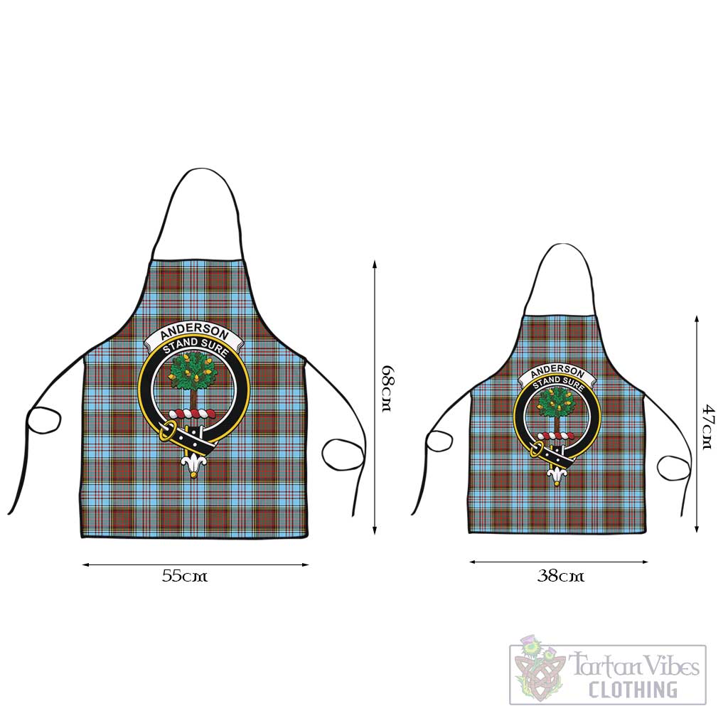 Anderson Ancient Tartan Apron with Family Crest Black L 55x68 cm - Tartan Vibes Clothing