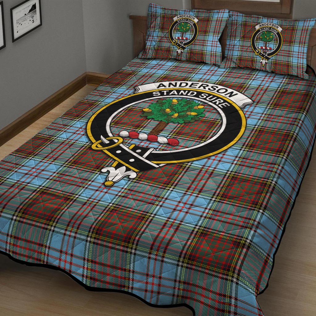 Anderson Ancient Tartan Quilt Bed Set with Family Crest - Tartan Vibes Clothing